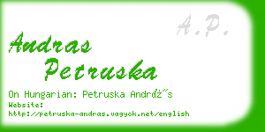 andras petruska business card